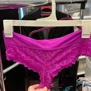 PINK Victoria's Secret Lace Panties - Vibrant Purple